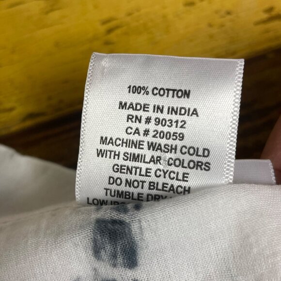 Parsley & Sage Tie Dye Floral Embroidered Mesh Pintuck Button Down Top Sz 1X - Picture 7 of 8